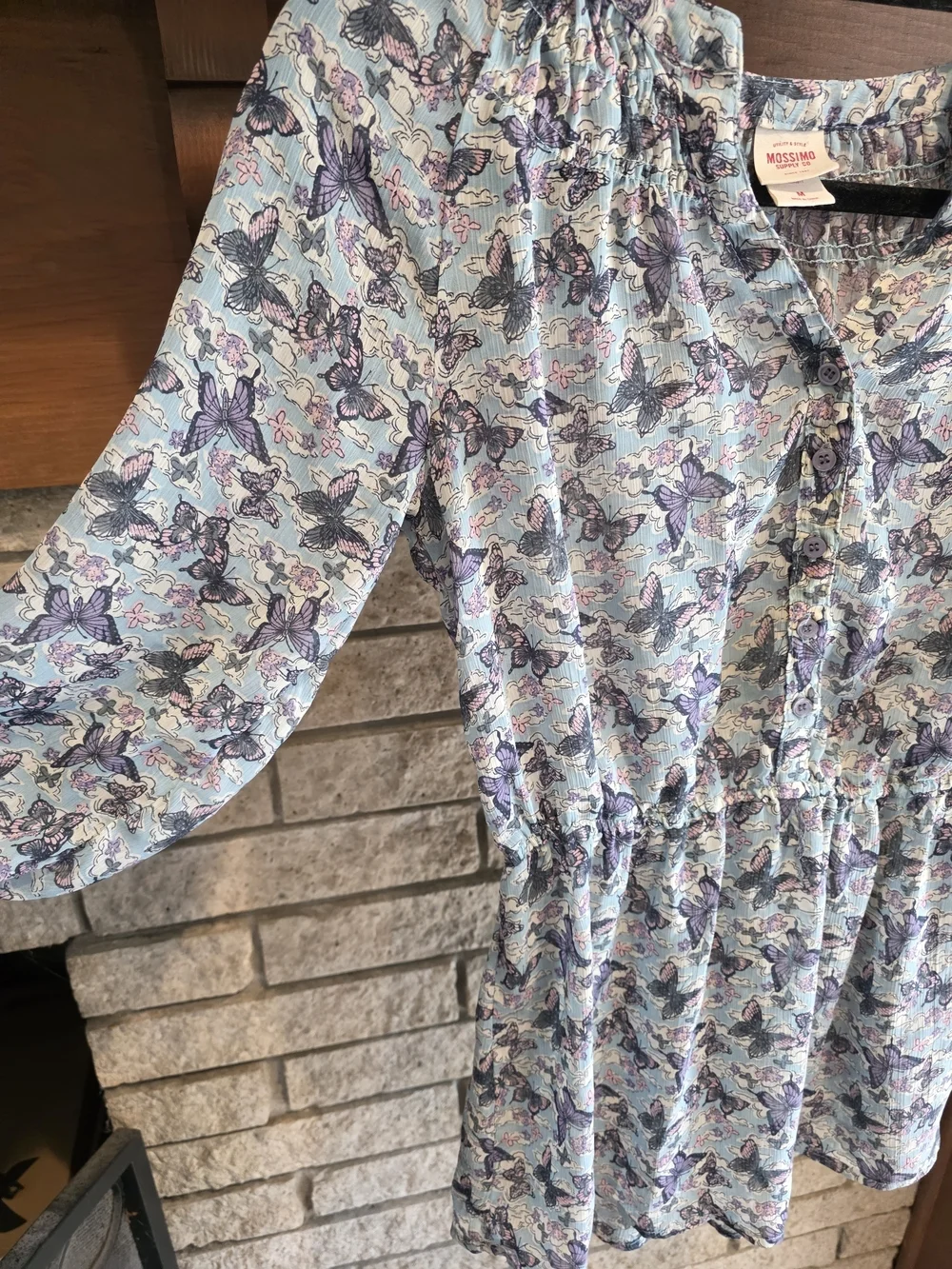 Mossimo Supply Co. Pastel Floral Peasant Tunic in Light Blue and Lavender
